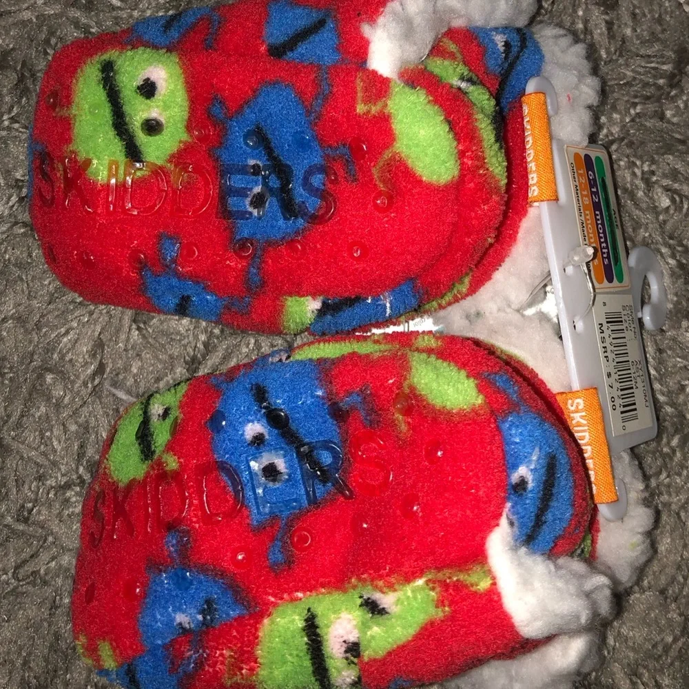 Skidders Sherpa Lined Plush Booties, Size 6-12 Months